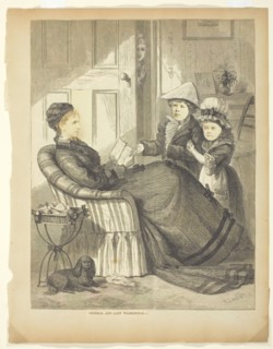 General and Mrs. George Washington, 19th century. Creator: R Lewis.
