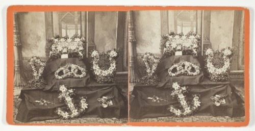 Untitled [wreaths, one in the shape of an anchor], 1875/99.  Creator: Unknown.