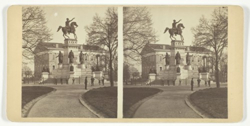 Washington Monument and State Capitol, 1875-1899.  Creator: Unknown.