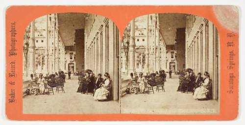 Rear Piazza, Grand Union Hotel, Saratoga, N.Y., 1875/99. Creator: Baker & Record.