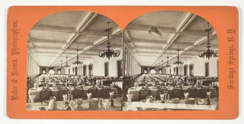 Untitled [hotel dining room], late 19th century.  Creator: Baker & Record.