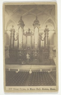 Great Organ, in Music Hall, Boston, Mass, ca.1900s. Creator: Bierstadt Brothers.