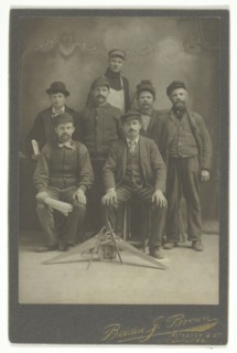 Untitled [group portrait of workmen/engineers], 1866/99.  Creator: Bonnie J. Brown.