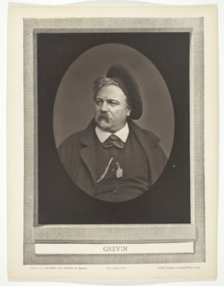 Alfred Grévin (French caricaturist and costume designer, 1827-1892), 1875/77. Creator: Chambey.