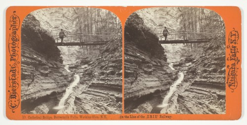 Cathedral Bridge, Buttermilk Falls, Watkins Glen, N.Y., 1863/1903. Creator: Charles Bierstadt.