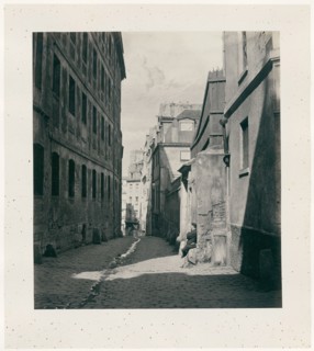 Rue Chartière (impasse Chartière) de la rue de Reims, 1865/69. Creator: Charles Marville.