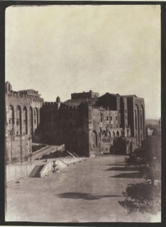 The Pope's Palace, Avignon, c. 1851, printed 1970. Creator: Charles Nègre.