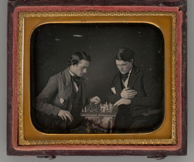 Untitled (Two Men Playing Chess), 1852. Creators: Charles Richard Meade, Henry W. Meade.