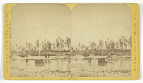 Artesian Well, Central Park, Chicago, c. 1873. Creator: Copelin & Son.