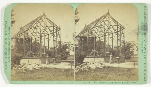 Eagle's Cage, Lincoln Park, Chicago, c. 1873.  Creator: Copelin & Son.