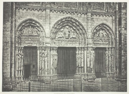 Main Portal, Chartres Cathedral, c. 1860, printed c. 1873. Creator: Edouard Baldus.