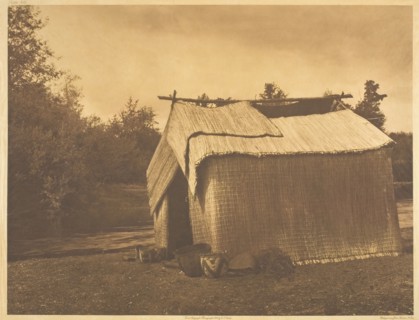 A Mat House - Skokomish, 1912. Creator: Edward Sheriff Curtis.