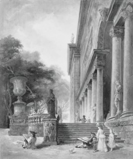 Colonnade and Gardens of the Medici Palace, after 1870. Creator: Hubert Robert.
