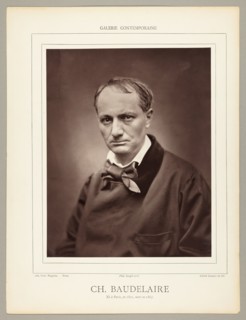 Charles Baudelaire (French poet, critic, and writer, 1821-1867), c. 1863. Creator: Etienne Carjat.