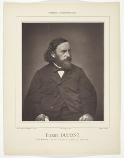 Pierre Dupont, c. 1876. Creator: Etienne Carjat.