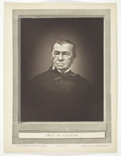 Emile De Girardin [French journalist, publicist and politician], 1875/77. Creator: Fontaine.