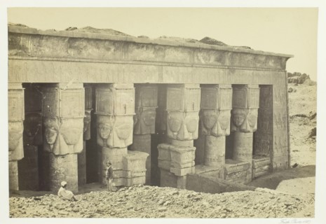 Portico of the Temple of Dendera, 1857. Creator: Francis Frith.