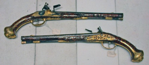 Pair of Flintlock Holster Pistols, Austria, c. 1720. Creator: Unknown.