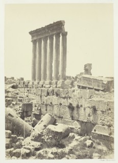 The Great Pillars at Baalbec, 1857. Creator: Francis Frith.
