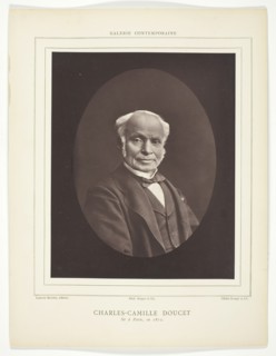 Charles-Camille Doucet, [French poet and playwright], c. 1880.  Creator: Goupil and Co.