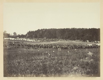 Battery A, Fourth U.S. Artillery, Robertson's Brigade, February 1864. Creator: James Gardner.