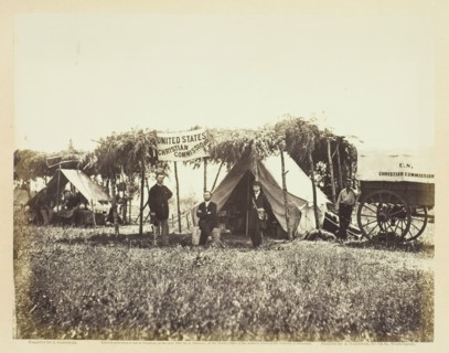 Headquarters Christian Commission in the Field, September 1863. Creator: James Gardner.