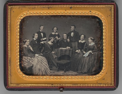 Untitled (Group Portrait of Men and Women), 1855. Creator: John Adams Whipple.