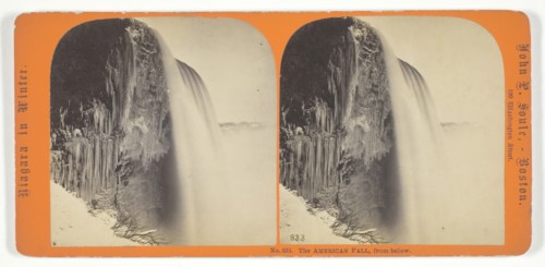 The American Fall, from below, 1861/88. Creator: John P. Soule.