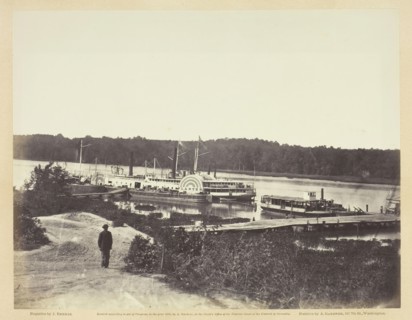 Medical Supply Boat, Appomattox Landing, Virginia, January 1865. Creator: John Reekie.