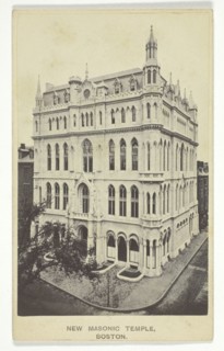 New Masonic Temple, Boston, 1860s. Creator: Joseph Ward.