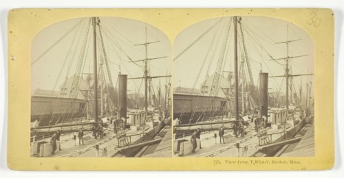 View from T Wharf, Boston, Mass, 1855/75. Creators: Kilburn Brothers, BW Kilburn.