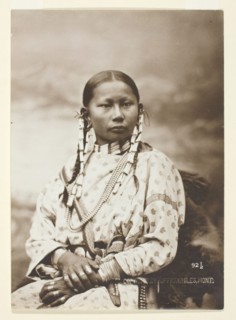 Spotted Fawn, Cheyenne bride, 1879. Creator: Laton Alton Huffman.