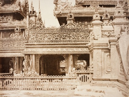 No. 92. Amerapoora. Another part of the Balcony of Kyoung No. 86 [Maha-too-lo-Bounghian..., 1855. Creator: Captain Linnaeus Tripe.