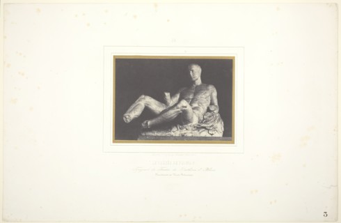 Le Thésée de Phidias/ Fragment du Fronton du Parthenon d'Athènes/ Maintenant au Musée..., 1851. Creator: Louis-Désiré Blanquart-Evrard.