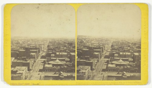 Bird's Eye View (South), 1873. Creator: Lovejoy & Foster.