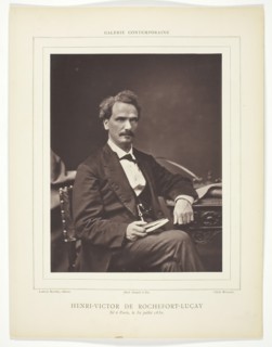 Henri-Victor de Rochefort-Luçay, [French politician and author], c. 1880.  Creator: Georges Melandri.