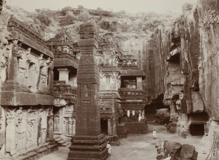 Khalias Rock-Hewn Temple, Ellora, c. 1890. Creator: Lala Deen Dayal.