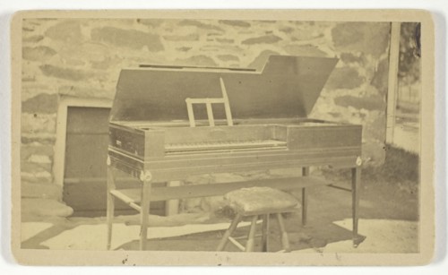 Piano at Washington's Headquarters (Newburgh, New York) ,19th century.  Creator: Remillard.