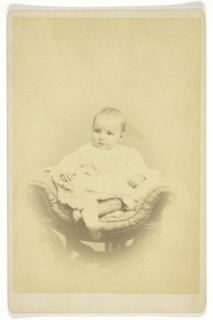 Untitled (Portrait of Seated Infant), 1850/1899. Creator: S. A. Thomas.