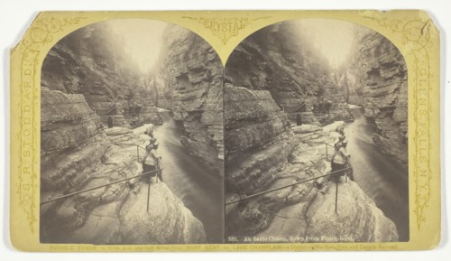 Au Sable Chasm, down from Punch-bowl, 1870/76. Creator: Seneca Ray Stoddard.