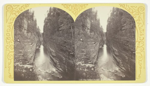 The Grand Flume, Ausable Chasm, 1870/76. Creator: Seneca Ray Stoddard.