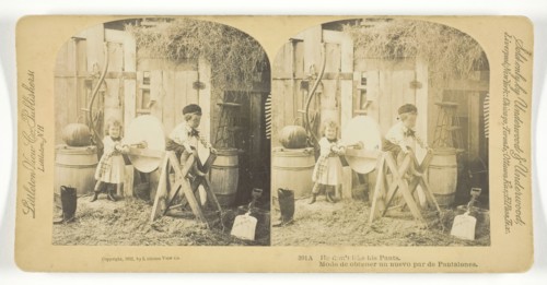 He don't like his Pants, 1891. Creator: Underwood & Underwood.