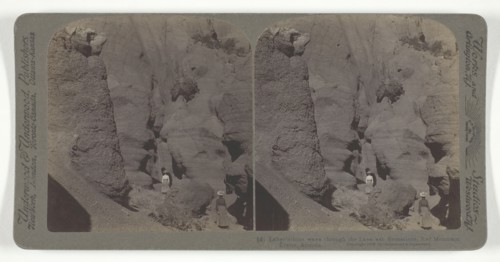 Labyrinthine ways through the Lava ash formations, Red Mountain Crater, Arizona, 1903. Creator: Underwood & Underwood.