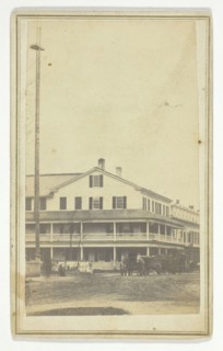 Cushing's Photographic Rooms, Woodstock, Vermont, USA, 19th century.  Creator: W. A. King.