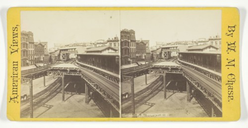 Elevated R.R. Bowery, N.Y., late 19th century. Creator: W. M. Chase.