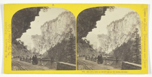 Galerie Sun La Route De La Via Mala, Suisse, 1850/96. Creator: William England.