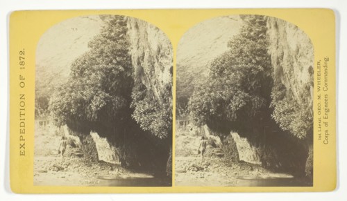 The Bath, a dripping spring in Kanab Cañon. Temperature, 69° Fahr, 1872. Creator: William H. Bell.