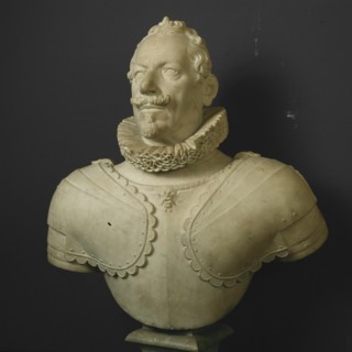 Bust of a Nobleman in Armor, About 1610. Creator: Pietro Tacca.