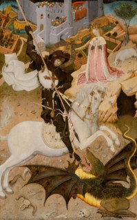 Saint George and the Dragon, 1434/35. Creator: Bernat Martorell.