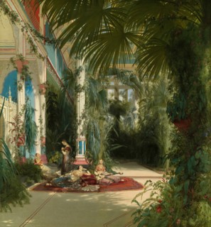 The Interior of the Palm House on the Pfaueninsel Near Potsdam, 1834. Creator: Karl Blechen.